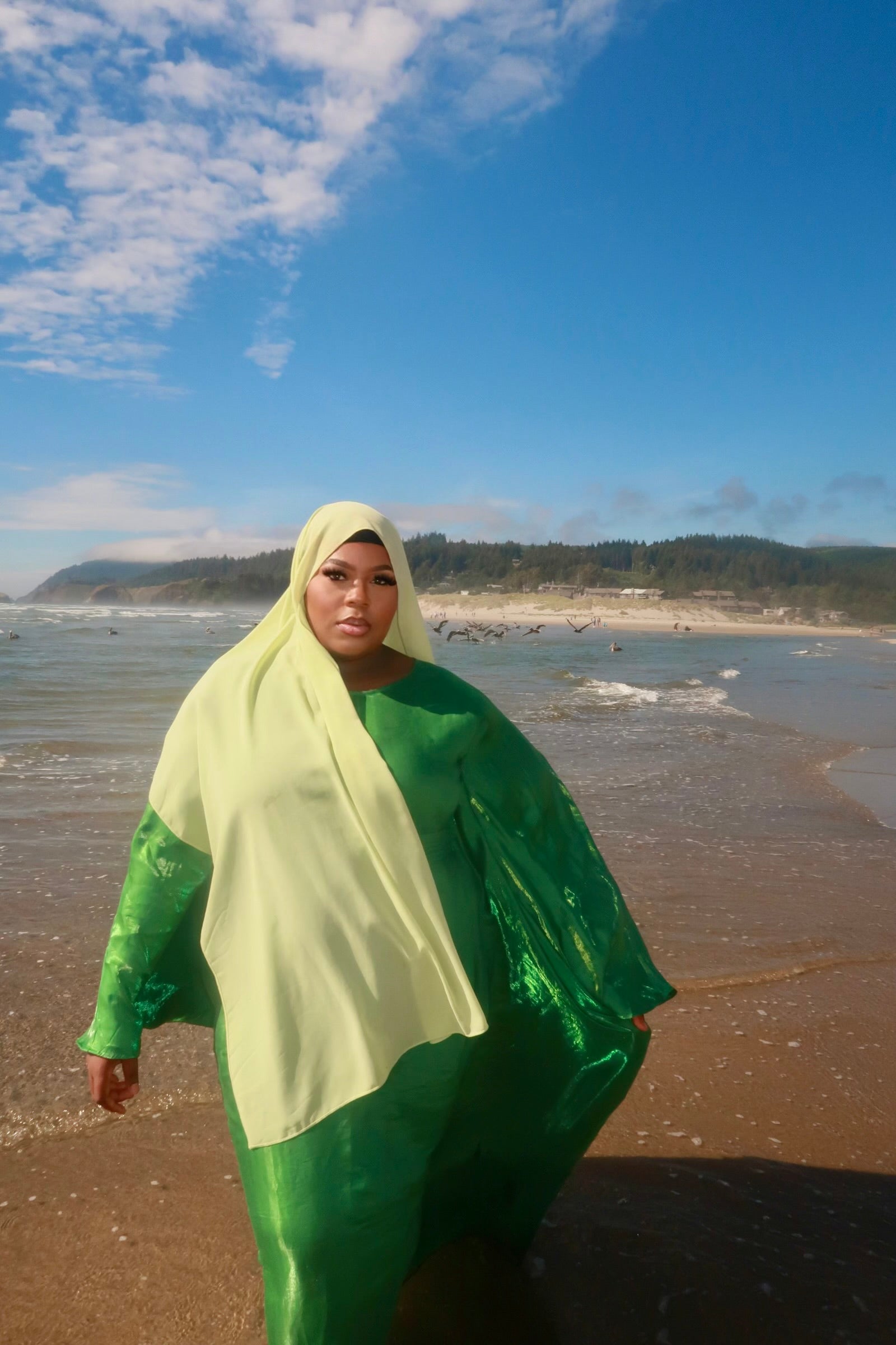 ZARA GREEN KAFTAN