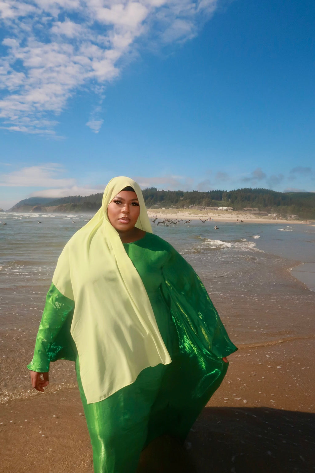 ZARA GREEN KAFTAN