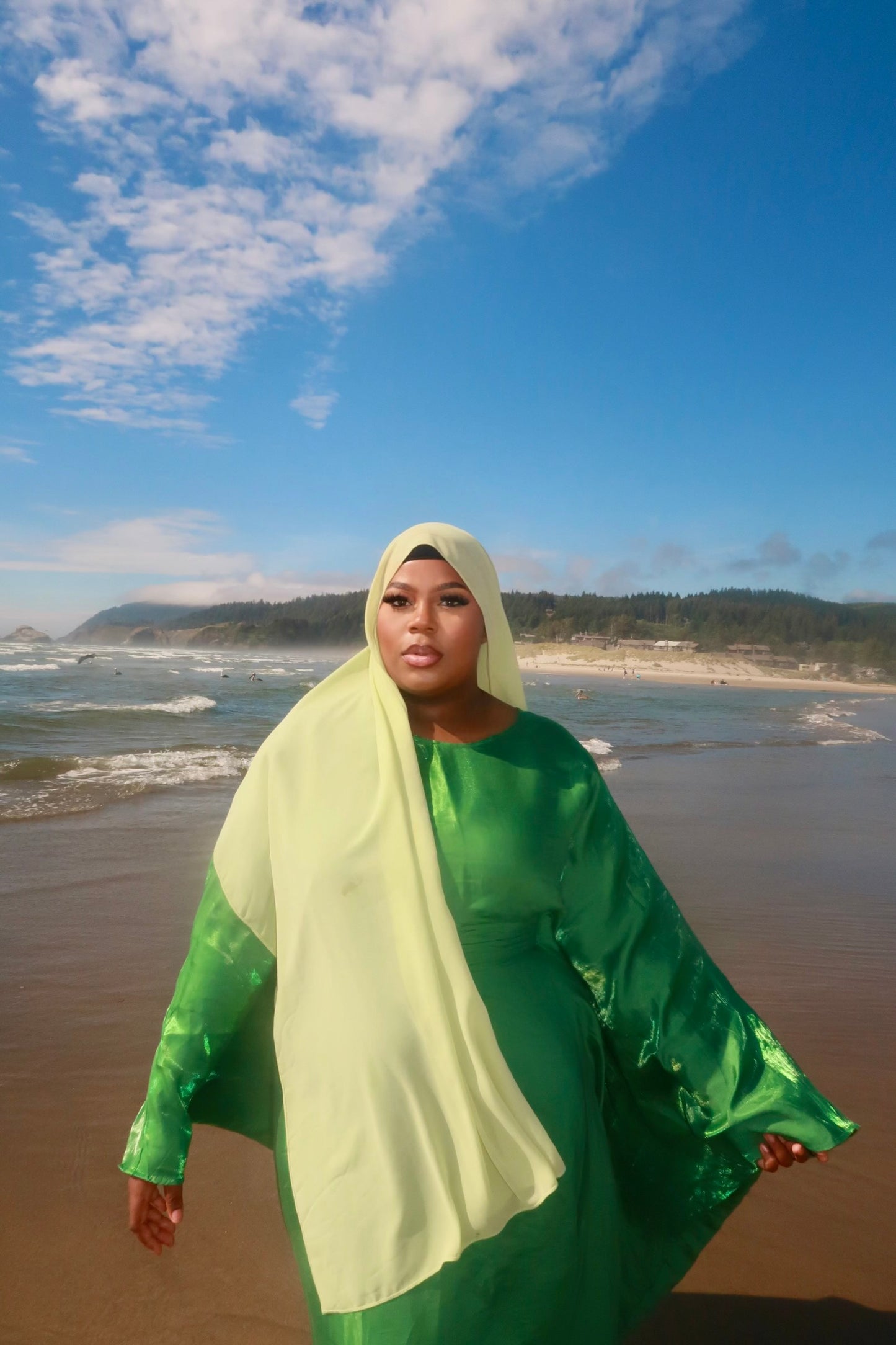 ZARA GREEN KAFTAN